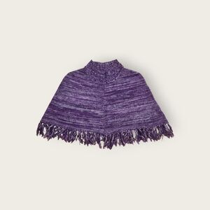 Vintage Y2k early 2000s Arizona purple knit mockneck poncho